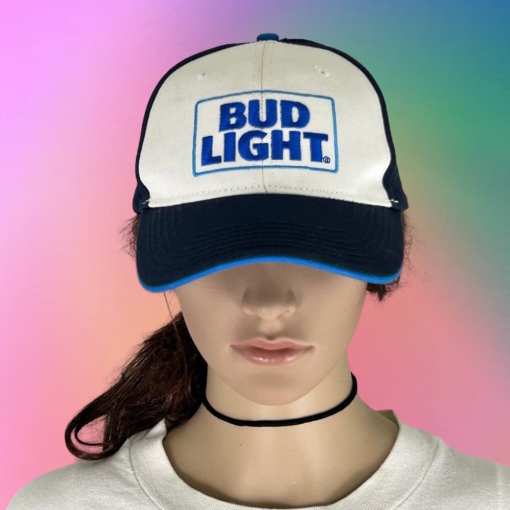 Vintage Y2K Bud Light Logo Beer Dad Hat Snapback Baseball Cap Unisex Bud…